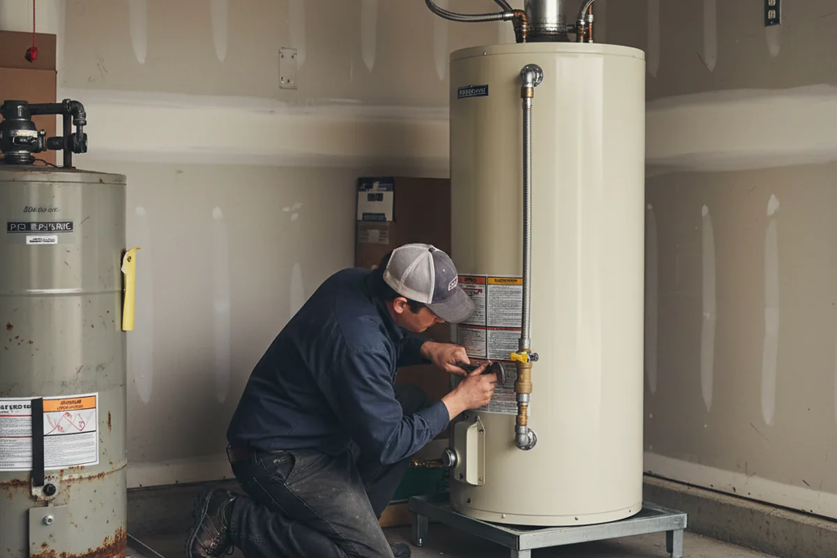 Water heater and shutoff valve replacement in Moshannon